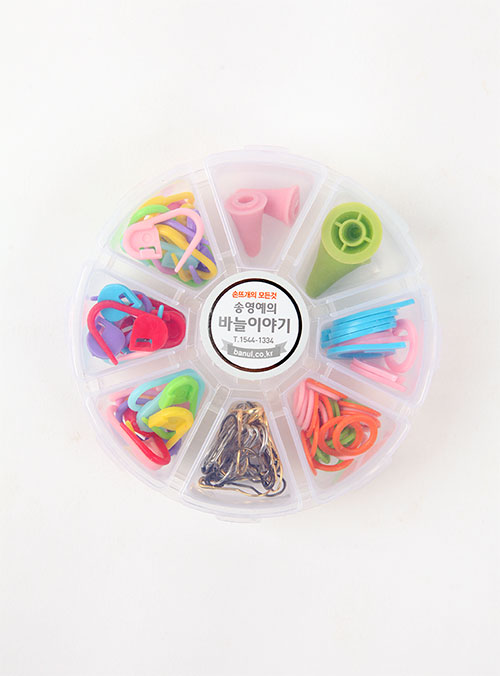 [CF]> Knitting Subsidiary Tool Set (5 types in 1 set) (Needle cap + single ring + single count indicator ring + count indicator ring + metal count indicator ring)