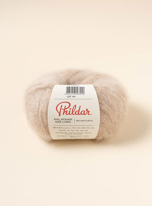 Phil Mohair Soie Lurex (pearl silk mohair) (1ball/25g)