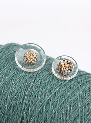 [Horn Button] Gold Waffle Button (15mm/18mm/21mm/25mm)