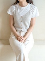 [PDF design] Casaria Eyelet String Sleeveless shirts design
