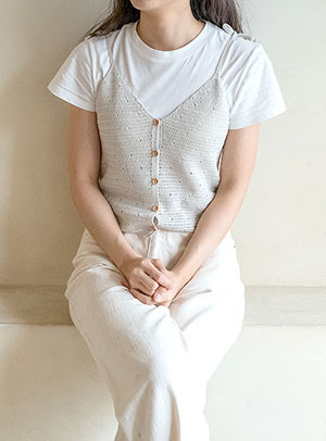 [PDF design] Casaria Eyelet String Sleeveless shirts design