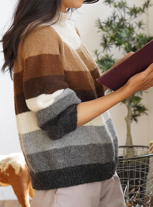 [PDF Design] Natural Alpaca York Top Down Sweater Design