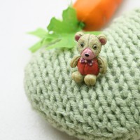 [Character Button] Teddy Bear Button (15 x 20mm)