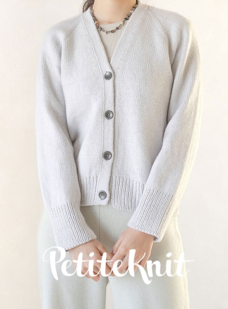 [PetiteKnit] Cream Cashmere Champagne Cardigan