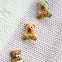 [Character Button] Doll Inside Bear Button (20 x 25mm)