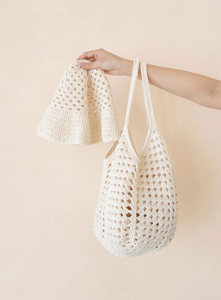 [DIY] Drawing Paper Mesh Net Bag & Bucket Hat Set (Video)