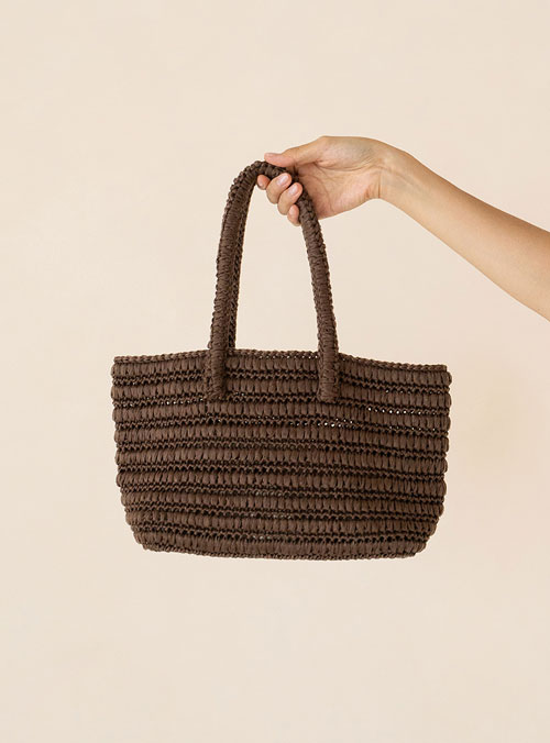 [PDF pattern] Cupro Raffia Woven Tote Bag Pattern (Video)