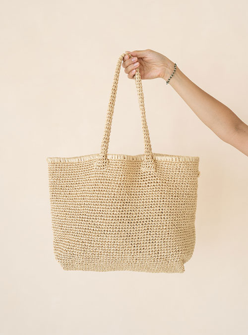 [PDF pattern] Cupro raffia big bag (video)