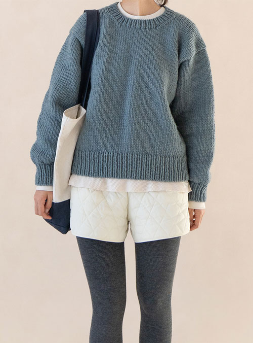 [DIY] Teddy Wool 30 Semi-Drop Shoulder Top-Down Sweater (Video)