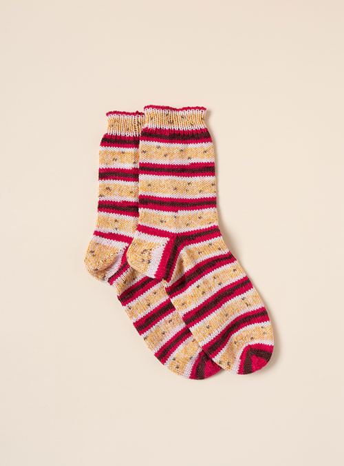[PDF pattern] Footsie Fruit Socks Pattern (Video)