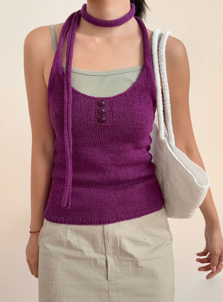 [DIY] Crispy Cotton Scarf Halter Top (Video)