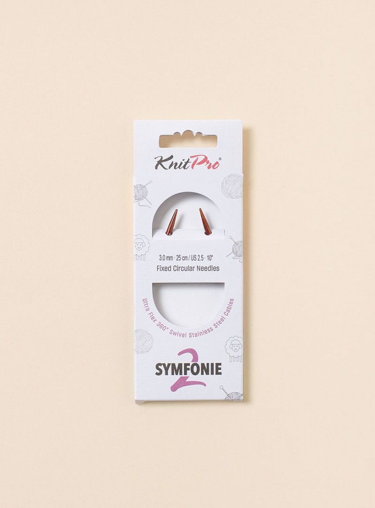 [KnitPro] Symphony 2 Wood Swivel Short Tip 25cm (Sleeve Needle)