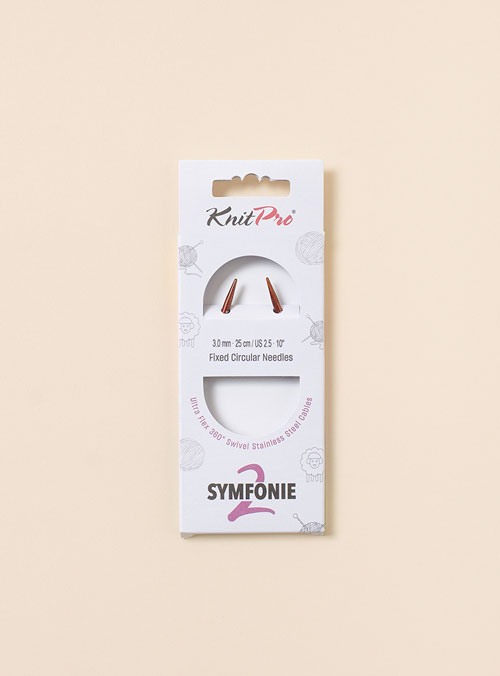[KnitPro] Symphony 2 Wood Swivel Short Tip 25cm (Sleeve Needle)