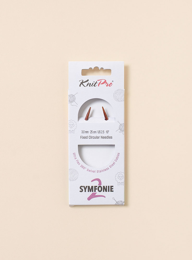 [KnitPro] Symphony 2 Wood Swivel Short Tip 25cm (Sleeve Needle)