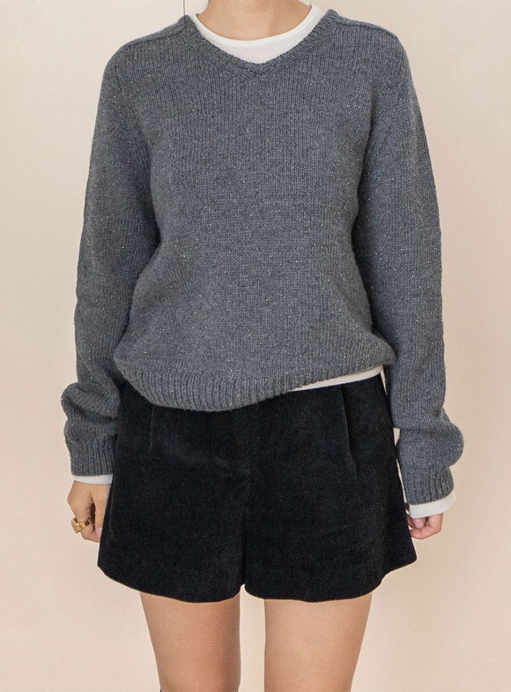 [DIY] Poe Wool & Milky Way Merino Saddle V-neck