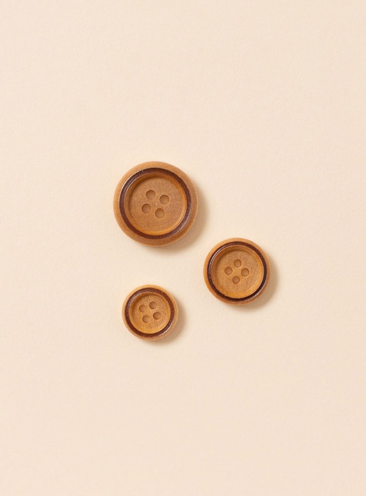 [Wooden Button] Pouch Button (15mm, 18mm, 23mm)